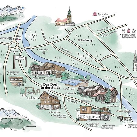 Das Dorf In Der Stadt Schladming Exteriör bild